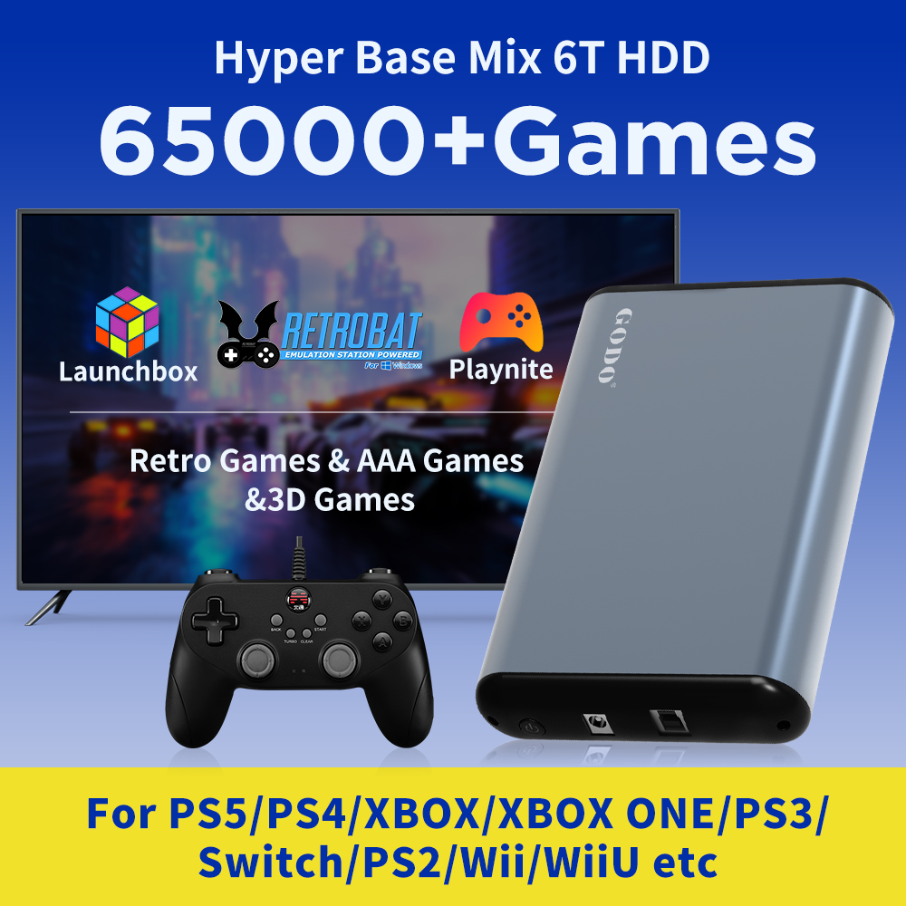 Retro Gaming Xbox - JMachen-sistema HDD portátil para juegos, consola