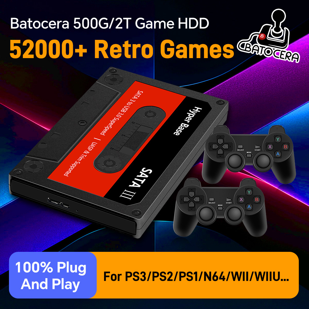 Retro Gaming Hard Drive - Disco Duro Batocera de 500G para