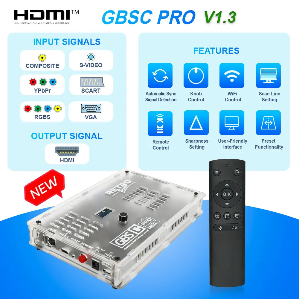 Retro Gaming Hard Drive - RetroScaler GBS Control Pro GBSC, Conversor