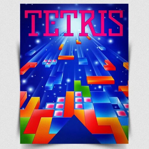 Game Retro Gaming - TETRIS METAL SIGN PLAQUE - Póster