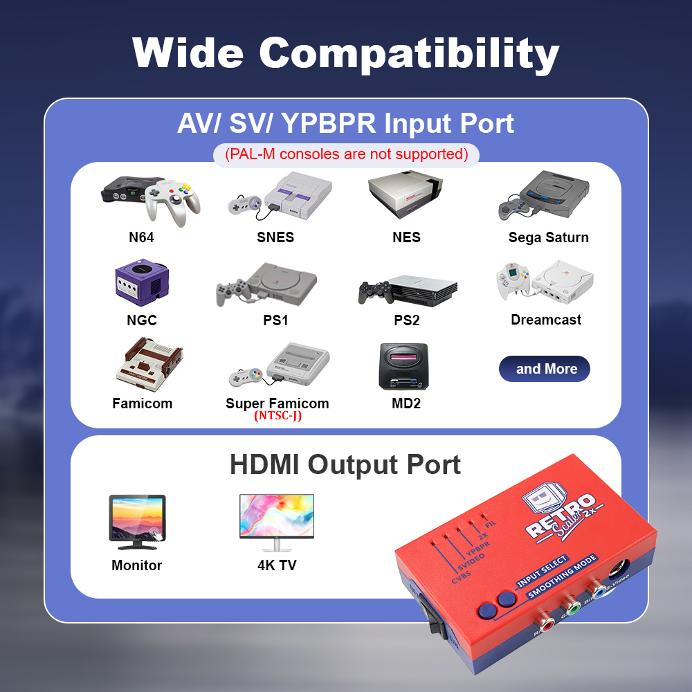 RetroScaler2x A/V a HDMI ®   C - Retro Gaming Hard Drive reseña y precio