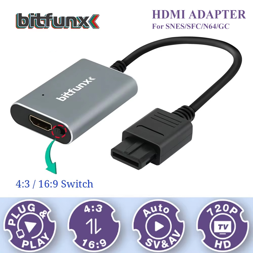 Adaptador Bitfunx 720P Svideo/ - Retro Gaming Com reseña y precio