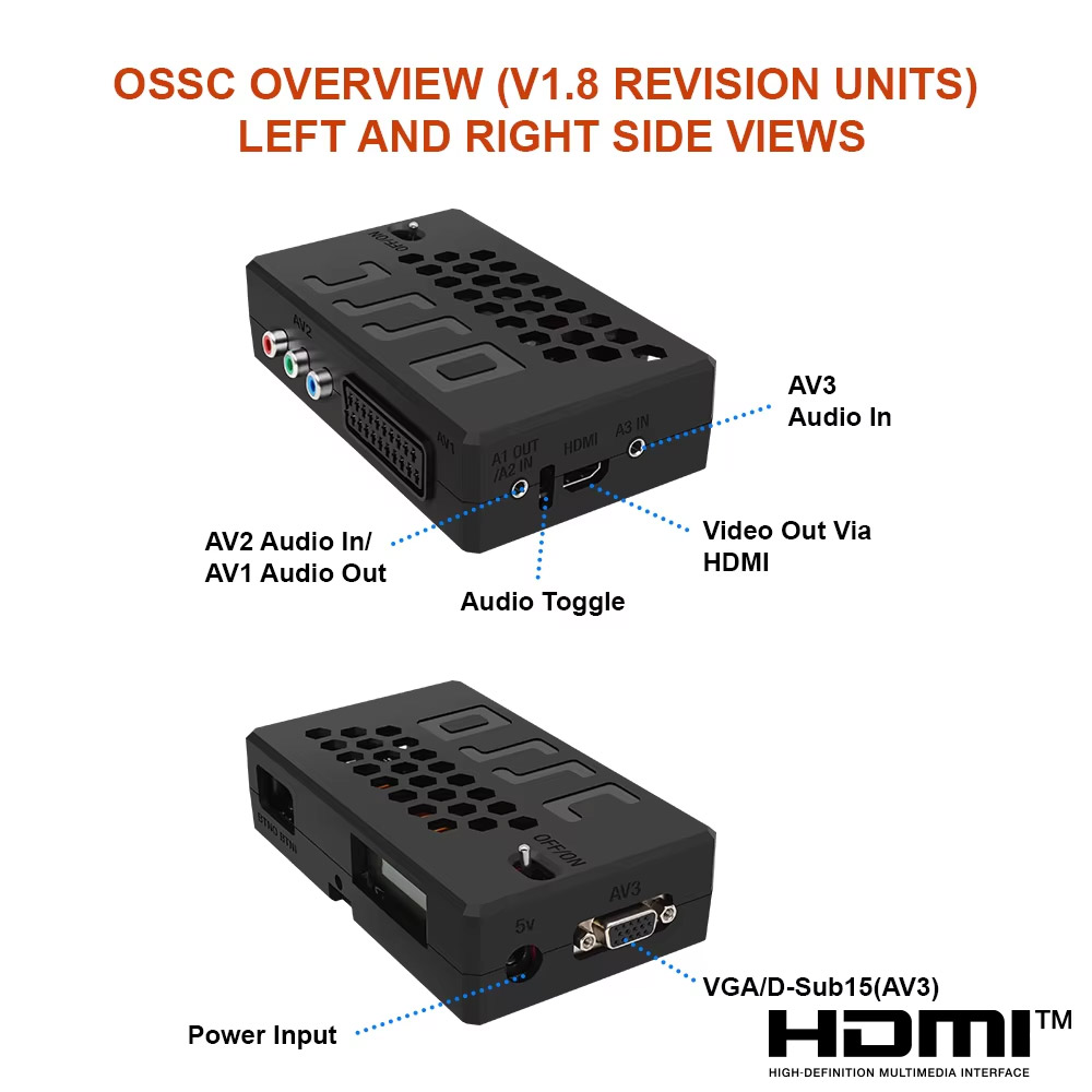 OSSC Upscaler HDMI ™   Convert - Retro Gaming Hard Drive reseña y precio