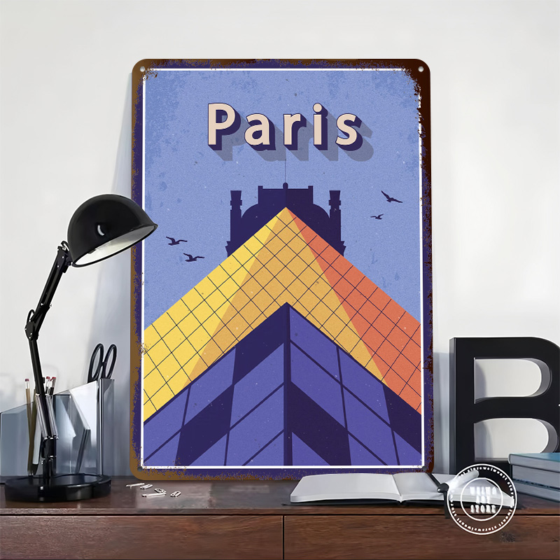 Póster Metálico de Viaje a Par - Retro Gaming Paris reseña y precio