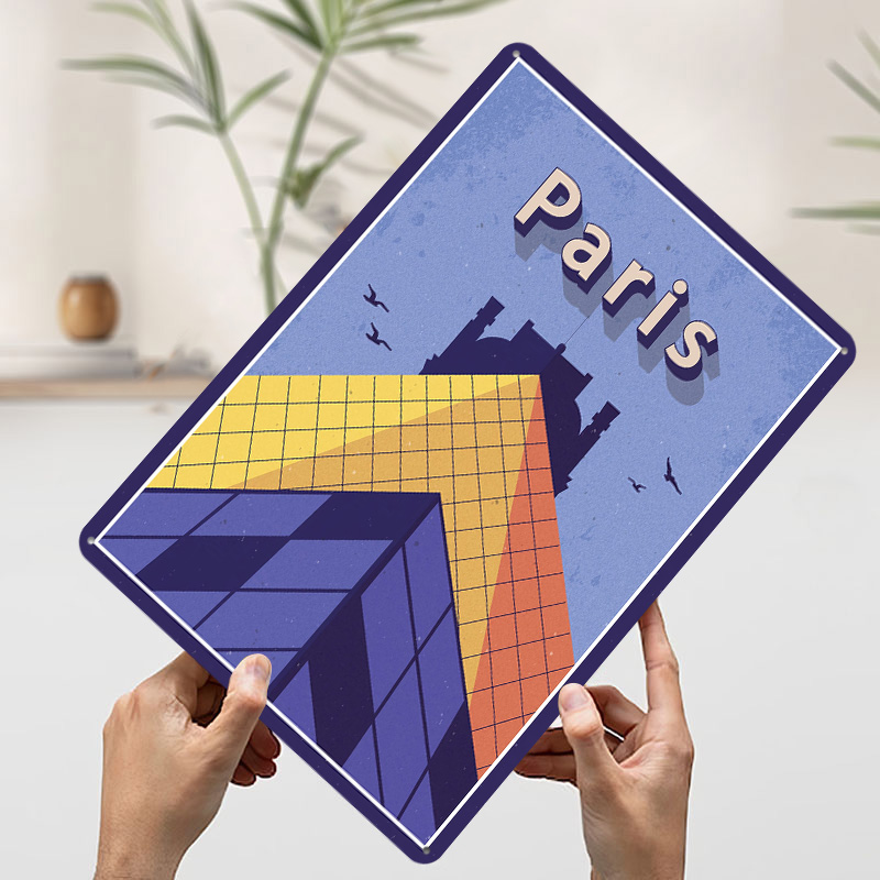 Póster Metálico de Viaje a Par - Retro Gaming Paris reseña y precio