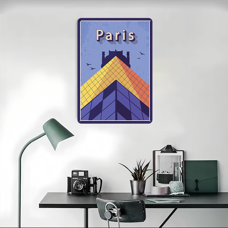 Póster Metálico de Viaje a Par - Retro Gaming Paris reseña y precio